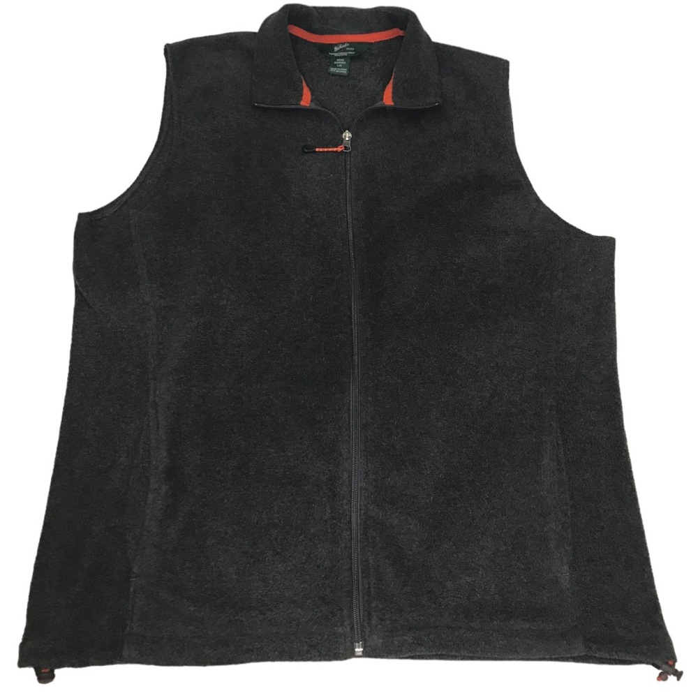 Woolrich Men's Andes II Charcoal Grey Fleece Vest Size L.
